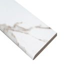 Savoy Crema Bullnose 3"x24" Matte Porcelain Wall Tile - MSI Collection edge view 2