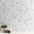 Pietra Statuario 12"x12" Matte 2" Hexagon Porcelain Mesh-Mounted Mosaic Tile room shot bathroom view