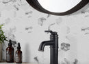 Pietra Statuario 12"x12" Matte 2" Hexagon Porcelain Mesh-Mounted Mosaic Tile room shot bathroom view 7