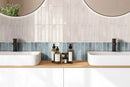 Stella Blush 2"x10" Glossy Ceramic Wall Tile - MSI Collection bathroom view 2