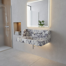 Calacatta Viola Marble Wall-mount Bathroom Sink (W)20" (L)40"