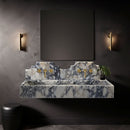 Calacatta Viola Marble Wall-mount Bathroom Sink with Fluted with Backsplash (W)20" (L)55" (H)6" bathroom view
