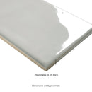Urbano Dusk Ceramic White Subway Tile 4"x12" Glossy - MSI Collection
