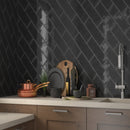 Urbano Ink Bullnose 4"x12" Glossy Ceramic Wall Tile - MSI Collection product shot kitchen view