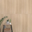 Urbanslat Natural 16"x48" Matte Ceramic Wall Tile - MSI Collection room shot plant pot view