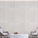 Urbanslat White 16"x48" Matte Ceramic Wall Tile - MSI Collection table chair view