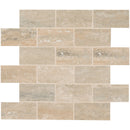 Veneto Sand 12"x12" Polished Porcelain Mesh-Mounted Mosaic Tile product shot profile view