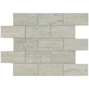 Veneto White 12"x12" Polished Porcelain Mesh-Mounted Mosaic Tile product shot profile view