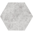 Hexagon Silver light 5 25/32"x5" Honed Marble Waterjet Decos Product shoot tile view