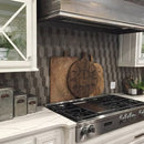 Heritage Multi Finish 13 3/16"x11 1/16" Medium Picket Marble Mosaic room shot kitchen backsplash view