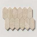 Royal Polished 13 3/16"x11 1/16" Medium Picket Marble Mosaic Tile