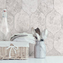 Gothic Arabesque Silver light 4 7/8"x8 13/16" Honed Marble Waterjet Decos Product shoot tile view 1
