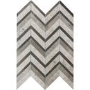 Heritage, Centennial 16"x11 7/8" Honed Chevron Fusion Limestone Mosaic Tile product shot wall view