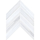 Chevron White Dolomiti 13"x10" Classic Honed Marble Waterjet Decos product shot tile view