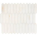 Calacatta Roma 13 3/16"x11" Honed Baby Picket Marble Mosaic product shot tile view