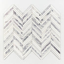 Pitoly Honed Thin Chevron 10"x13" Marble Mosaic wall view