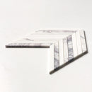 Pitoly Honed Thin Chevron 10"x13" Marble Mosaic edge view