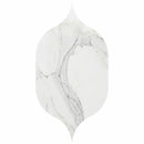 Gothic Arabesque 4 7/8"x8 13/16" Calacatta Gold Polished Marble Waterjet Decos Tile product shot tile view