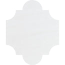 San Felipe Winslow White 8"x9 3/4" Polished Marble Waterjet Decos product shot tile view