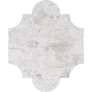 San Felipe Silver Skyes 8"x9 3/4" Polished Marble Waterjet Decos profile view