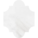 San Felipe Ice white 8"x9 3/4" Honed Marble Waterjet Decos Product shoot tile view