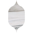 Gothic Arabesque Citylight 4 7/8"x8 13/16" Polished Marble Waterjet Decos profile view