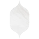 Gothic Arabesque Ice white 4 7/8"x8 13/16" Polished Marble Waterjet Decos Product shoot tile view