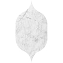 Gothic Arabesque White Carrara 4 7/8"x8 13/16" Honed Marble Waterjet Decos profile