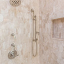 Large Picket Royal 6"x12" Polished Marble Waterjet Decos Tile product shot bath view 2