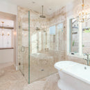 Large Picket Royal 6"x12" Polished Marble Waterjet Decos Tile product shot bath view 3