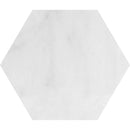 Hexagon Lonte 5 25/32"x5" Polished Marble Waterjet Decos product shot wall view