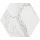 Hexagon Calacatta Gold 5 25/32"x5" Honed Marble Waterjet Decos Tile product shot tile view
