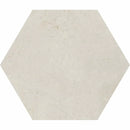 Hexagon Crema Marfil 5 25/32"x5" Polished Marble Waterjet Decos Tile product shot tile view