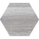 Hexagon Alpha Light 5 25/32"x5" Honed Marble Waterjet Decos Tile