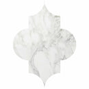 Arabesquette Calacatta Gold 6"x8 1/4" Honed Marble Waterjet Decos Tile product shot tile view