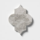 Arabesquette Silver Skyes 6"x8 1/4" Polished Marble Waterjet Decos profile view