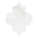 Arabesquette Ice white 6"x8 1/4" Honed Marble Waterjet Decos Product shoot tile view