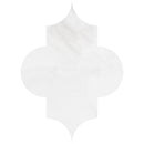 Arabesquette Ice white 6"x8 1/4" Polished Marble Waterjet Decos Product shoot tile view