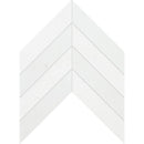 Chevron Winslow White 13"x10" Polished Marble Waterjet Decos product shot wall view