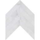 Chevron Calacatta Honed 13"x10" Marble Waterjet Decos Tile product shot tile view