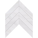 Chevron Ice white 13"x10" Polished Marble Waterjet Decos Product shoot tile view