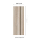 Sinfonia Hiphop Abedul 6"x16" Matte Porcelain Fluted Wood Look Wall Tile - MSI Collection