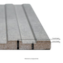Sinfonia Hiphop Ceniza 6"x16" Matte Porcelain Fluted Limestone Look Wall Tile - MSI Collection