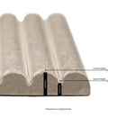 Sinfonia Piano Arena 4.5"x9" Matte Porcelain Fluted Limestone Look Wall Tile - MSI Collection