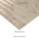 Tajvero 16"x48" Fluted Ceramic Wall Tile - MSI Collection