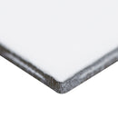 White 12"x12" Polished Porcelain Mesh-Mounted Mosaic Tile product shot profile view