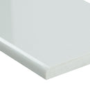 White Bullnose 4"x24" Polished Porcelain Wall Tile - MSI Collection Product shot edge view