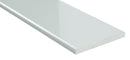 White Bullnose 4"x24" Polished Porcelain Wall Tile - MSI Collection Product shot edge view 2