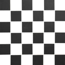 White and Black 12"x12" Matte Porcelain Mesh-Mounted Mosaic Tile product shot wall view