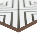 Zaria Modena 8"x8" Matte Porcelain Floor and Wall Tile - MSI Collection product shot edge view